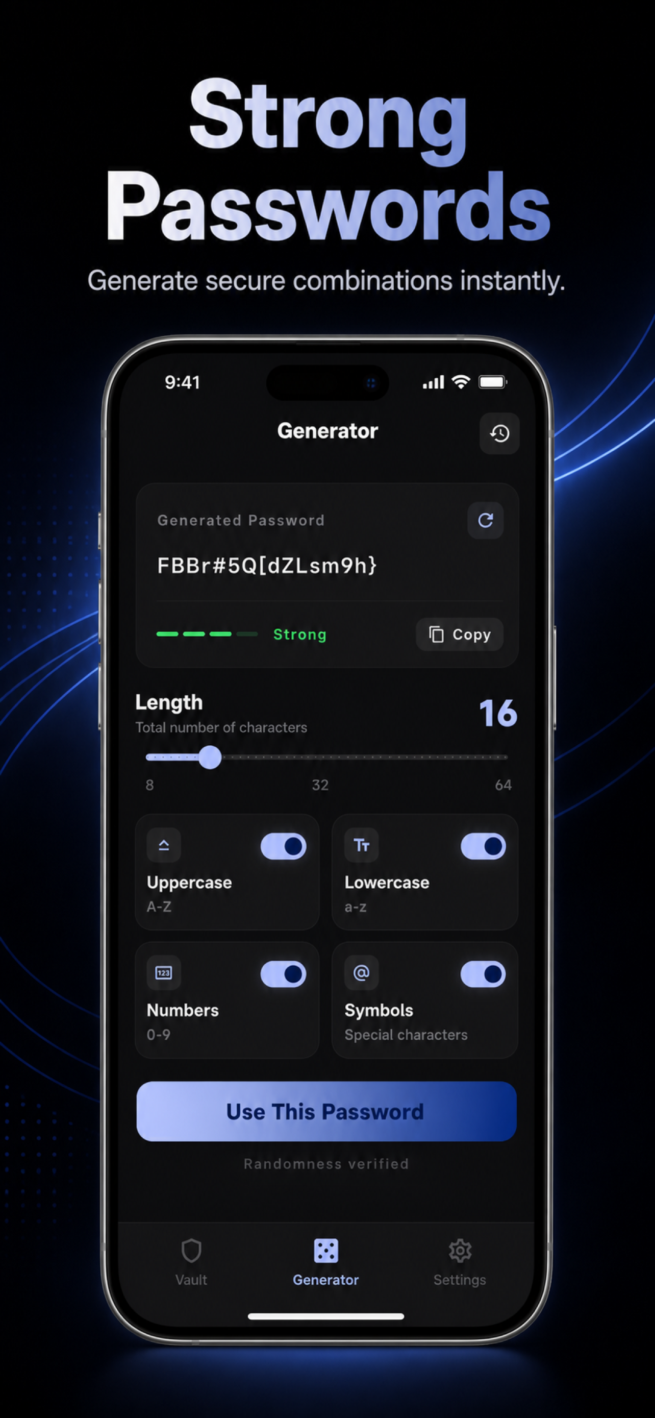 LocalVault iPhone screen 2